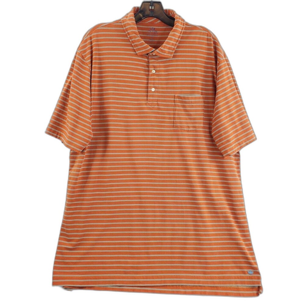 Peter Millar Men’s Mountainside Collection Golf Polo Shirt Size XL Orange Blue